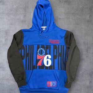 NWT Ultra Game Philadelphia 76ers Hoodie Men's Medium Blue X Factor 2 Graphic